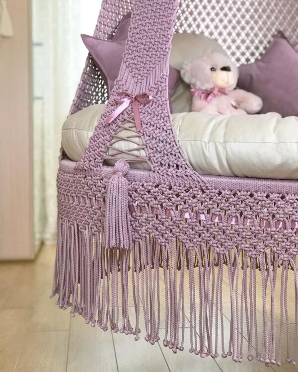 Pink Macrame Swing For Adults - Leechoo